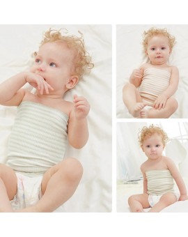  Baby Cotton Belly Circumference Stripe Care Single Layer Umbilical Cord Navel Guard Girth Belt Bellyband Baby Nursing Belly