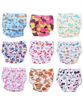  Baby One Size Adjustable Cloth Diapers Cover Washable Baby Nappy Cartoon Reusable Baby Diapers Newborn Breathable Nappy Cover