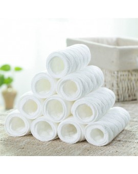 10 PCS Reusable Baby Cloth Diaper Nappy Liners Insert 3 Layers Cotton Soft and Breathable Baby Care Diaper
