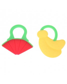 1pcs Fruit Shape Baby Teether New Baby Dental Care Toothbrush Training Silicone Baby Teether Newborn Lovely Massager Teethers
