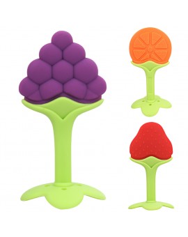 Baby Teether Silicone Fruit Shape Baby Toys New Baby Dental Care Toothbrush Training Silicone Baby Teether