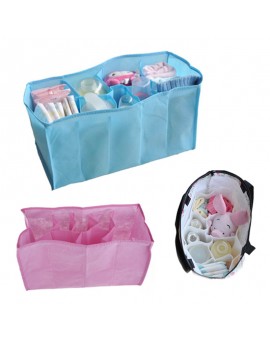 Portable Travel 7 Liners Diaper Nappy Organizer Stuffs Insert Bag Baby Diaper Mommy Bags Random Color