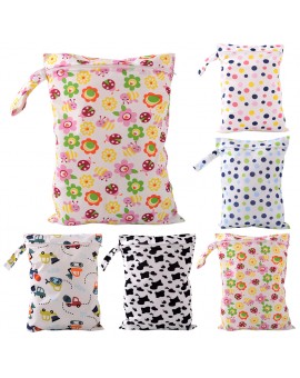 Waterproof Baby Diaper Bags Reusable Washable Zipper Baby Cloth Diaper Wet Dry Bag Swimer Tote for Baby Nappy Storage