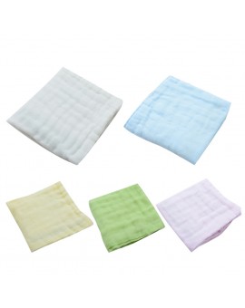  100% Six Layer Gauze Cloth Handkerchief Baby Infant Kids Soft Solid Face Hand Towel Reusable Bib 
