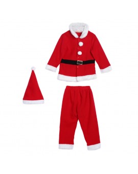  3pcs Christmas Baby Clothes Santa Claus Costume Newborn Baby Romper Boys Girls Xmas Long Sleeve Tops Pants Hat Outfit Set 