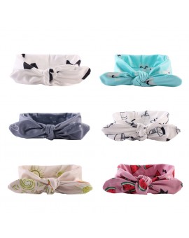  6pcs New Fashion Baby Girls Hair Band Adjustable Knotted Headband Toddler Cute Hair Accessories