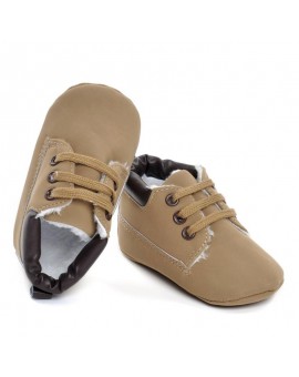 Autumn Winter Warm Baby Shoes Infant Boy Girl Soft Sole PU Leather First Walkers Newborn Anti Slip Crib Shoes 