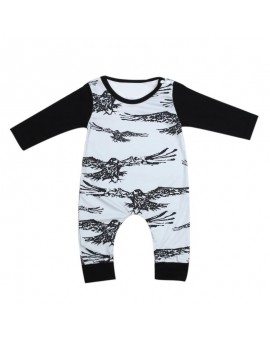  Baby Boy Eagle Print Romper Infant Long Sleeve Cotton Jumpsuit Kids Autumn Casual Clothes Outfits 