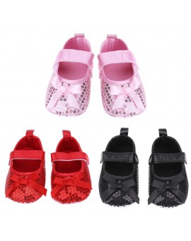  Baby First Walker Infant Sequin Soft Sole Shoes Newborn Soft Bottom Solid Color Prewalker