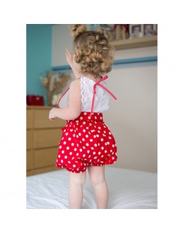 Baby Girls Summer Polka Dot Sleeveless Rompers Fashion Ruffled Toddler Kids Jumpsuits 
