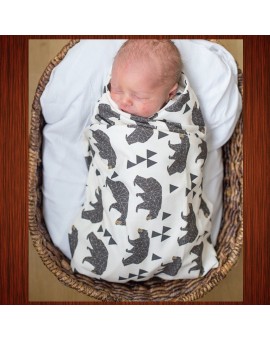  New Aden Muslin Baby Blanket Infant Soft Cotton Floral Swaddle Children Animal Bear Print Bath Towel 