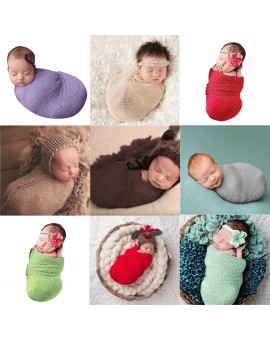  Newborn Photography Wraps Infant Cotton Linen Swaddle Wrap Baby Boys Girls Photography Prop 