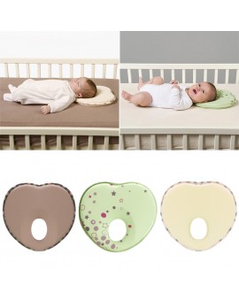 Baby Pillow Infant Sleep Heart Shape Toddler Positioner Anti Roll Cushion Flat Baby Head Pillow Protection of Children Almohadas