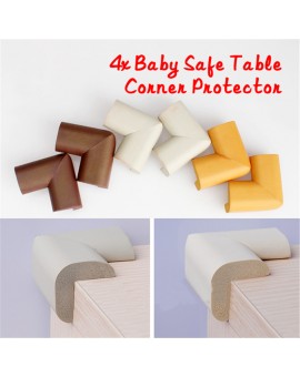 4pcs/SET Baby Safe Desk Table Corner Security Cushion Anti-crash Protector Soft with 4pcs Sticky Paper