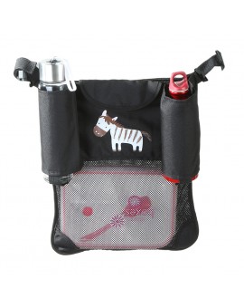  Cartoon Zebra Baby Pram Stroller Storage Bag Diapers Children Bottles Organizer Bag Hanging Basket