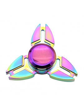  EDC Fidget Spinner Rainbow Tri-Spinner Fidget Toys Metal Hand Spinner Adult Anxiety Stress Relief Focus Toy Gift