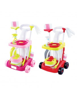  Kids Girl Vacuum Cleaner Cleaning Tool Cart Trolley Children Role Play Toy 