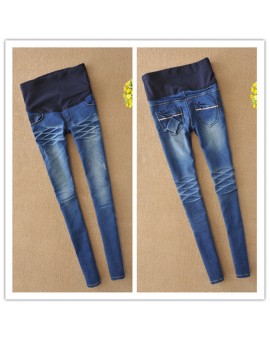 2017 Korean Newest Fashion Maternity Pants For Pregnant Woman Pregnant Jeans Denim Spring Summer Regular Pencil Belly Pants