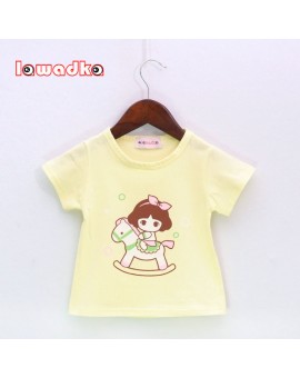Lawadka Cotton Baby Girls T Shirts Cute Girl Pattern Sport Baby t-shirt Short Sleeve t-shirts for Girls Children Clothes 