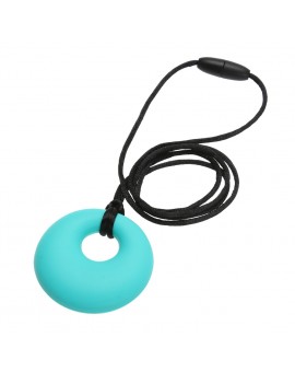  Baby Teething Toy Infant Round Shape Chewable Pendant Kids Soft Silicone Gel Necklace Soother Teether