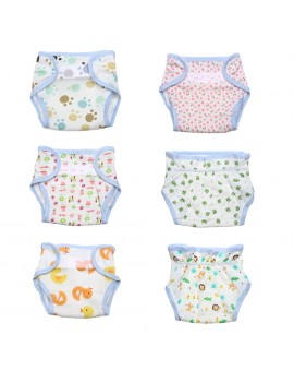  Cute Baby Diapers Infants Breathable Soft Cotton Diaper Training Pants Reusable Cartoon Nappy Changing
