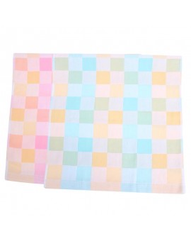  Infant Baby Gauze Towel Double Layer Soft Cotton Handkerchief Kids Plaid Towel for Baby Face Hand Washing 33*73cm
