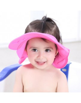  New adjustable Infant Baby Shower Cap Silicone Shampoo Ear Protection Cap Kids Bath Visor Hat Hair Wash Shield