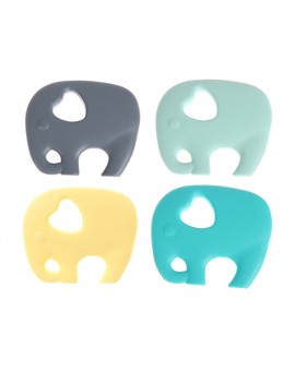  Silicone Elephant Baby Teether Infant Chewable Teething Toy Safe Baby Pendant Teether Chew Toy