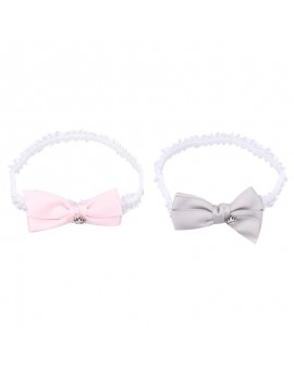  1pcs Cute Bow Satin Baby Hair Ribbon Girls Hairbands Children Hair Accessory Pink Grey Headwear 