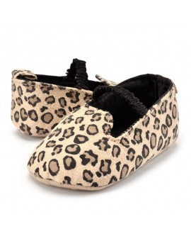  Baby Girls Shoes Toddlers Kids Leopard Print Soft Sole Imitation Suede Shoes Infant Non-slip First Walkers Cotton Prewalkers