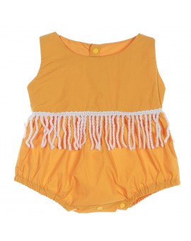  Baby Girls Sleeveless Bodysuit Infant Toddler Summer Tassels Jumpsuit Kids Fashion Clothing