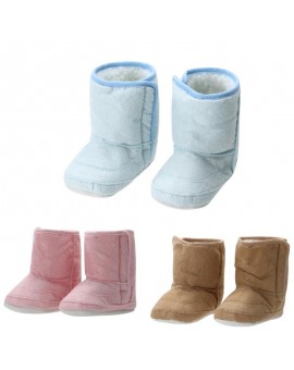  Baby Infant Toddler Kids Boots Warm Anti-slip Rubber Bottom Prewalker Soft Sole Winter Shoes 