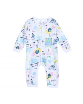  Baby Lovely Cartoon Rompers Toddler Kids Animal Flower Graffiti Jumpsuit Baby Boys Girls Long Sleeve Outfit Clothes