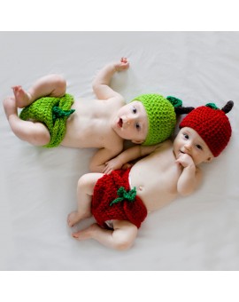  Baby Photography Prop Newborn Lovely Cotton Wool Handmade Clothes Infant Crochet Knitted Hat Pants Outfits Costume
