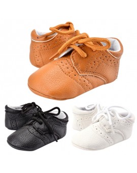  Baby Shoes Toddler Kids Unisex Boys Girls Soft Sole PU Leather Shoes Infant Anti Slip First Walkers for 0-18M