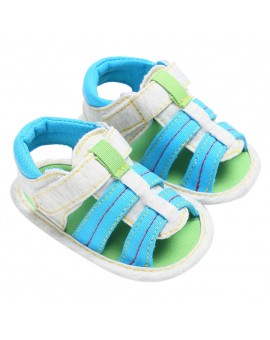  Baby Summer Shoes Baby Boys Canvas Prewalker Toddler Kids Antislip Sandals Infant Soft Soled Sandals