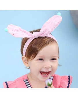  Cute Baby Bow Headband Children Star Print Elastic Headwear Baby Hair Accessories Headdress 