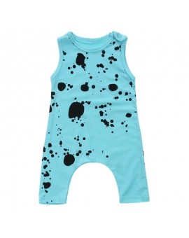  Infants Unisex Rompers Baby Boys Girls Sleeveless Comfortable Dot Print Jumpsuits Playsuit Outfits Kids Fashion Clothes