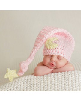  Newborn Baby Girls Boys Crochet Knited Hat Photography Prop Beanie Cap Pink 