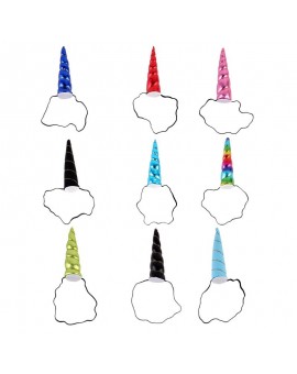  Newborn DIY Rainbow Unicorn Headwear Kids Birthday Party Elastic Headband Children Girls Hair Accessories 