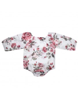  Newborn Floral Bodysuit Baby Girls Long Sleeve Rose Printing Jumpsuits Fashion Infant Climbing Clothes