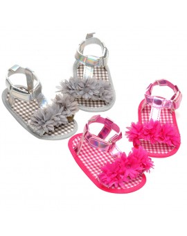  Newborn Summer Sandals Baby Girls Soft Crib Shoes Toddler Kids Anti-slip Floral Prewalker for 0-18months