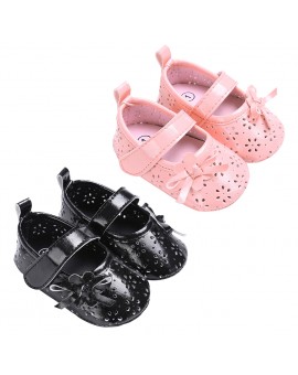  PU Hollow Baby Shoes Newborn Toddler Kids Soft Sole PU First Walker Baby Girls Anti-slip Princess Prewalker