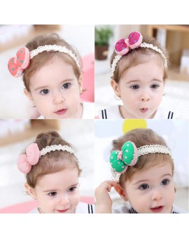  Pillow Style Baby Girl Infant Headband Elastic Girls Bowknot Hair Accessories Polka Dots Bows Headwear