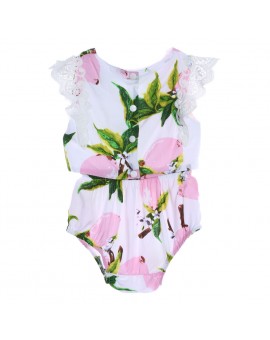  Summer Newborn Clothes Set Baby Girls Sleeveless Lace Floral Top + Shorts Kids Fashion Two-piece Outfits