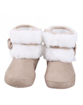  Winter Warm First Walkers Baby Wool Bowknot Snow Boots Baby Toddler Kids Girls Prewalker Soft Sole Shoes 
