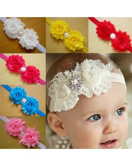 1pcs Baby Toddler Lace Flower Headband Hair Band Accessories Headwear Random Color