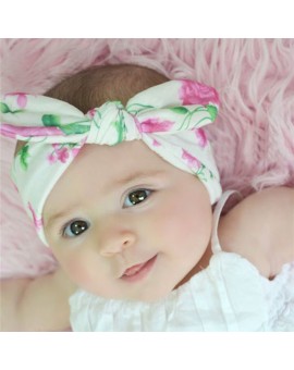 4pcs/lot Lovely Baby Headband Bunny Ear Girl Headwear Cute Bow Elastic Knot Headbands 