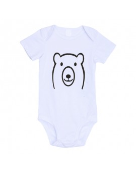 Baby Boy Girl Clothes Newborn Baby Bear Print Romper Short Sleeved Cotton Baby Romper Toddler Underwear Infant Clothing