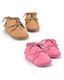 Baby Boy and Girl Warm Tassel Soft Sole Leather Shoes Infant Winter Moccasin Toddler Baby First Walker Shoes